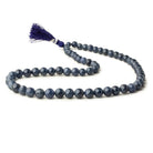 5-8mm Blue Sapphire Plain Round Beads 16 inch 62 pieces 1mm hole - Beadsofcambay.com