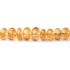 5-8mm Citrine Faceted Rondelle Beads 16 inch 108 pieces - Beadsofcambay.com