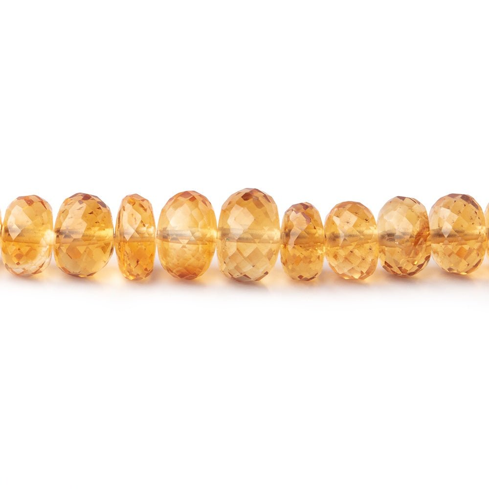5-8mm Citrine Faceted Rondelle Beads 16 inch 108 pieces - Beadsofcambay.com