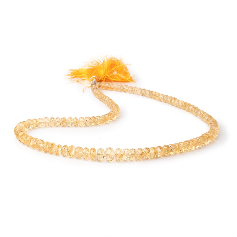 5-8mm Imperial Topaz faceted rondelle beads 17 inch 112 pieces - Beadsofcambay.com
