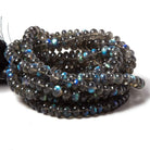 5-8mm Labradorite Plain Rondelle Beads 15 inch 86 pieces - Beadsofcambay.com