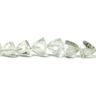 5-8mm Prasiolite Beads Straight Drilled Trillion 62 pieces - Beadsofcambay.com