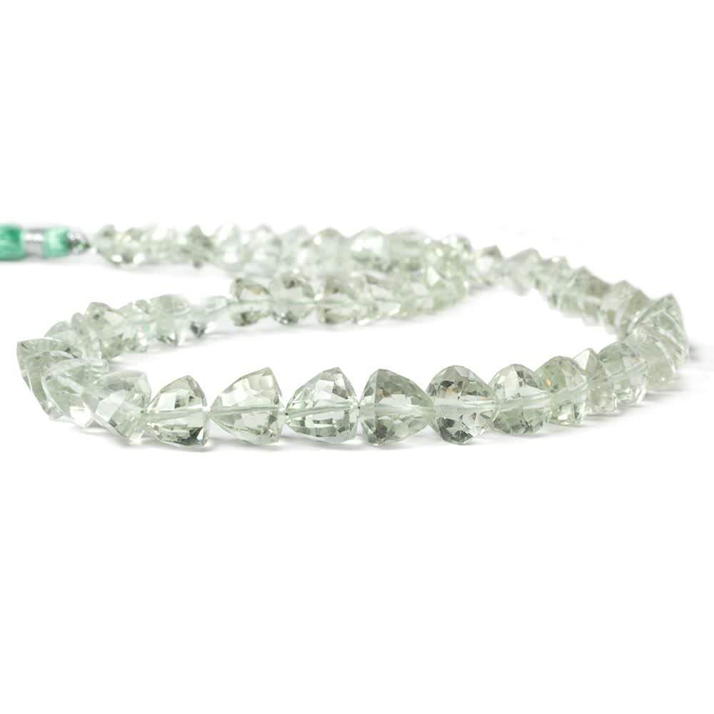 5-8mm Prasiolite Beads Straight Drilled Trillion 62 pieces - Beadsofcambay.com