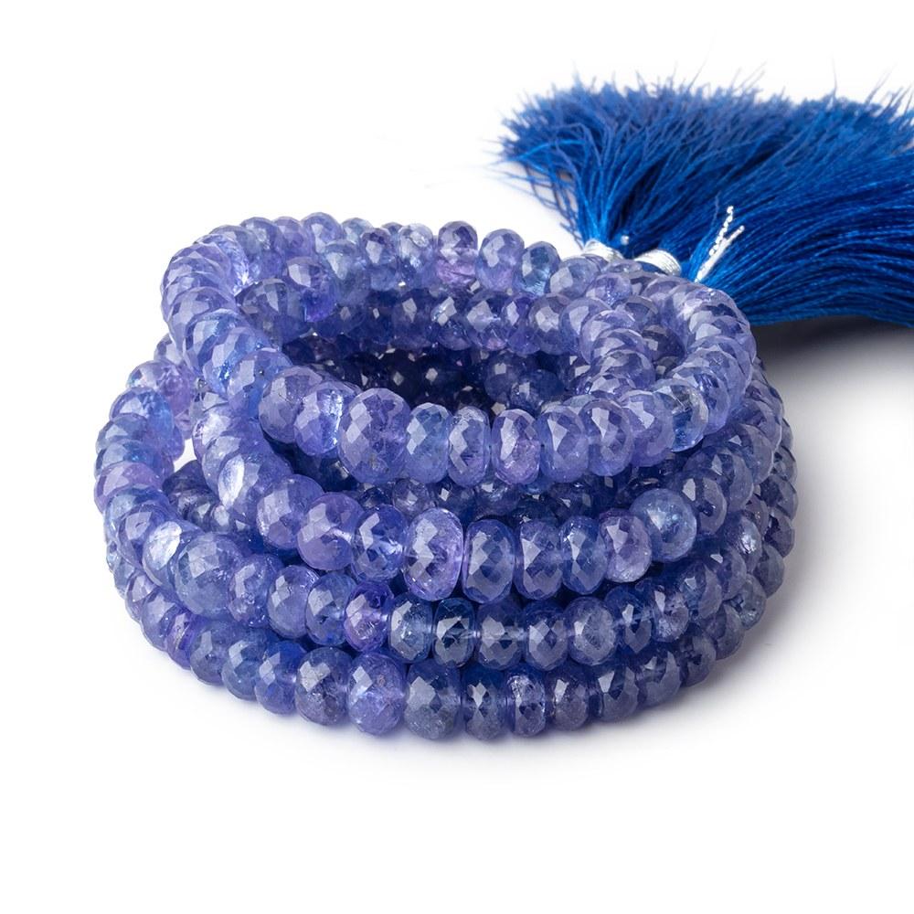 5-8mm Tansanite Faceted Rondelle Beads 16 inch 108 pieces A - Beadsofcambay.com
