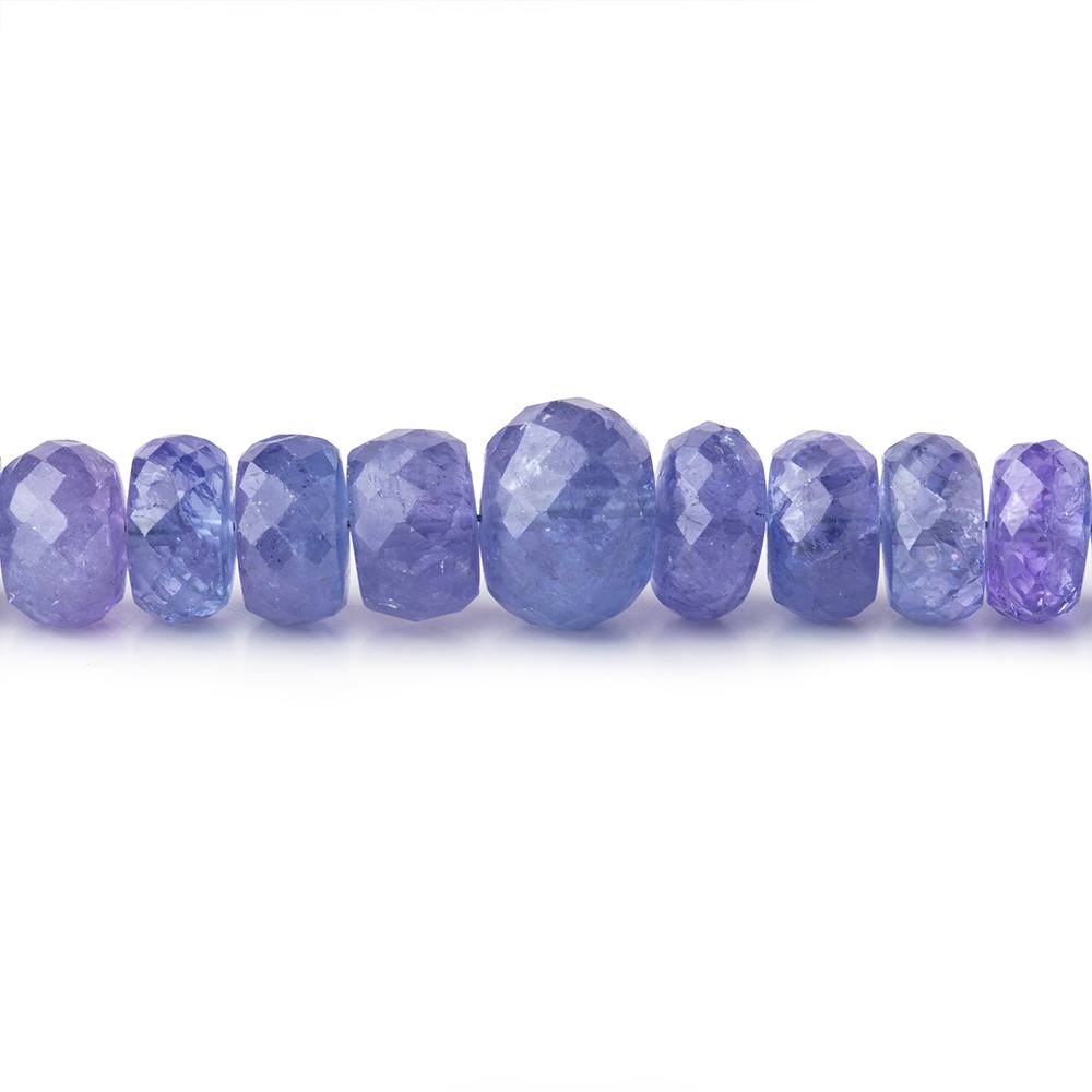5-8mm Tansanite Faceted Rondelle Beads 16 inch 108 pieces A - Beadsofcambay.com