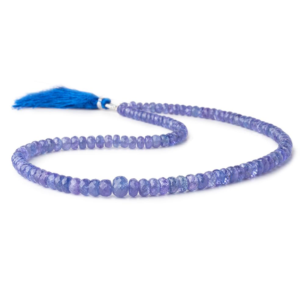5-8mm Tansanite Faceted Rondelle Beads 16 inch 108 pieces A - Beadsofcambay.com