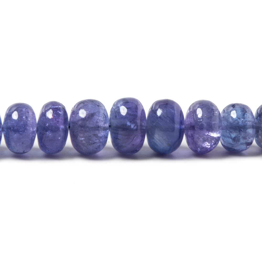 5-8mm Tanzanite Beads Plain Rondelle 18 inch 107 pieces - Beadsofcambay.com