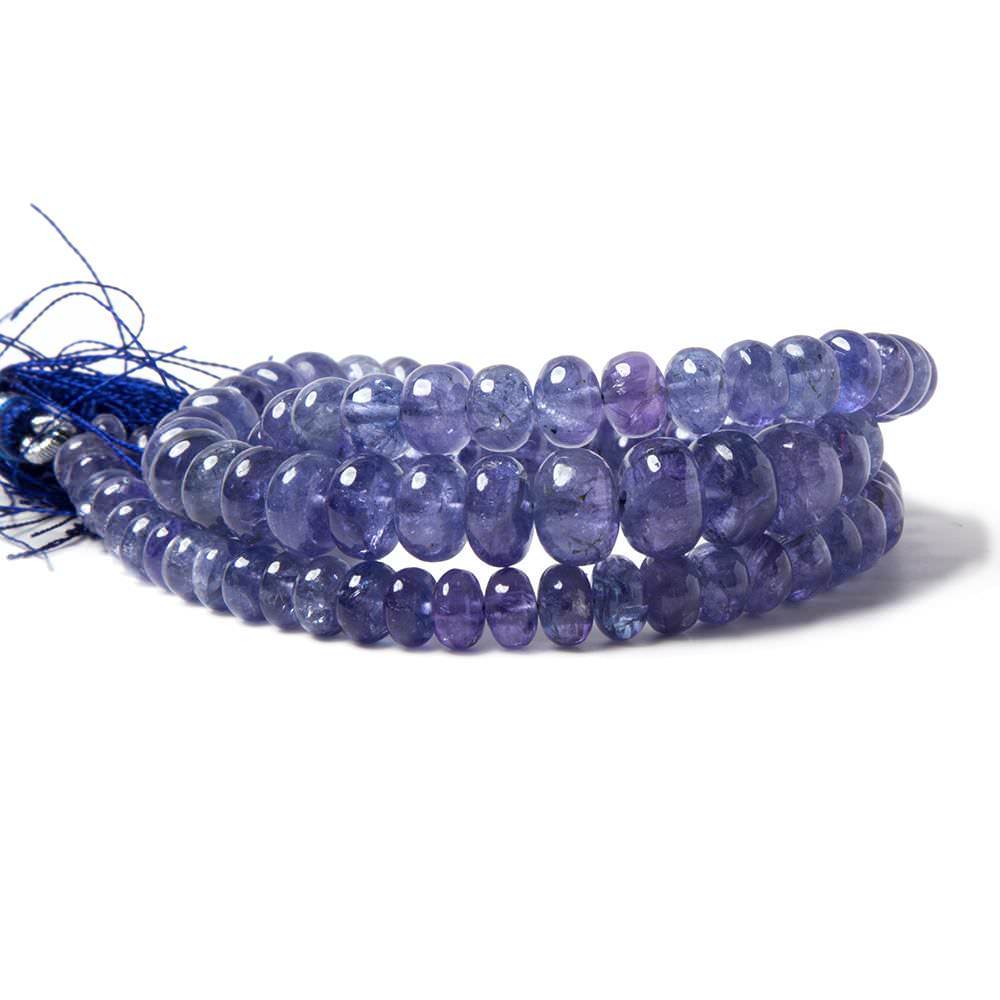 5-8mm Tanzanite Beads Plain Rondelle 18 inch 107 pieces - Beadsofcambay.com