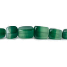 5-9.5mm Natural Bi-Color Green Chalcedony Plain Rectangles 18 inch 60 Beads AA - Beadsofcambay.com