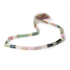 5-9mm Afghani Tourmaline Natural Crystal Tubes 16 inch 37 Beads AA - Beadsofcambay.com