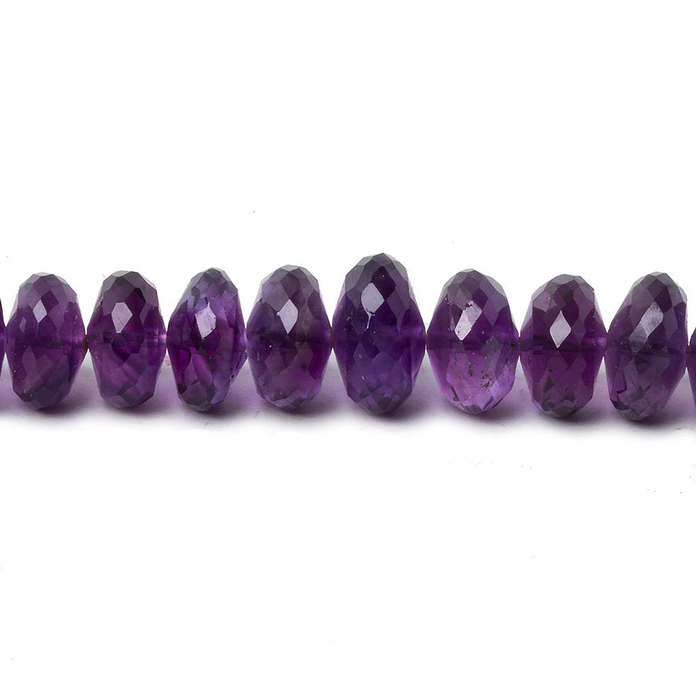 5-9mm Amethyst faceted rondelle beads 16 inch 112 pieces AA - Beadsofcambay.com
