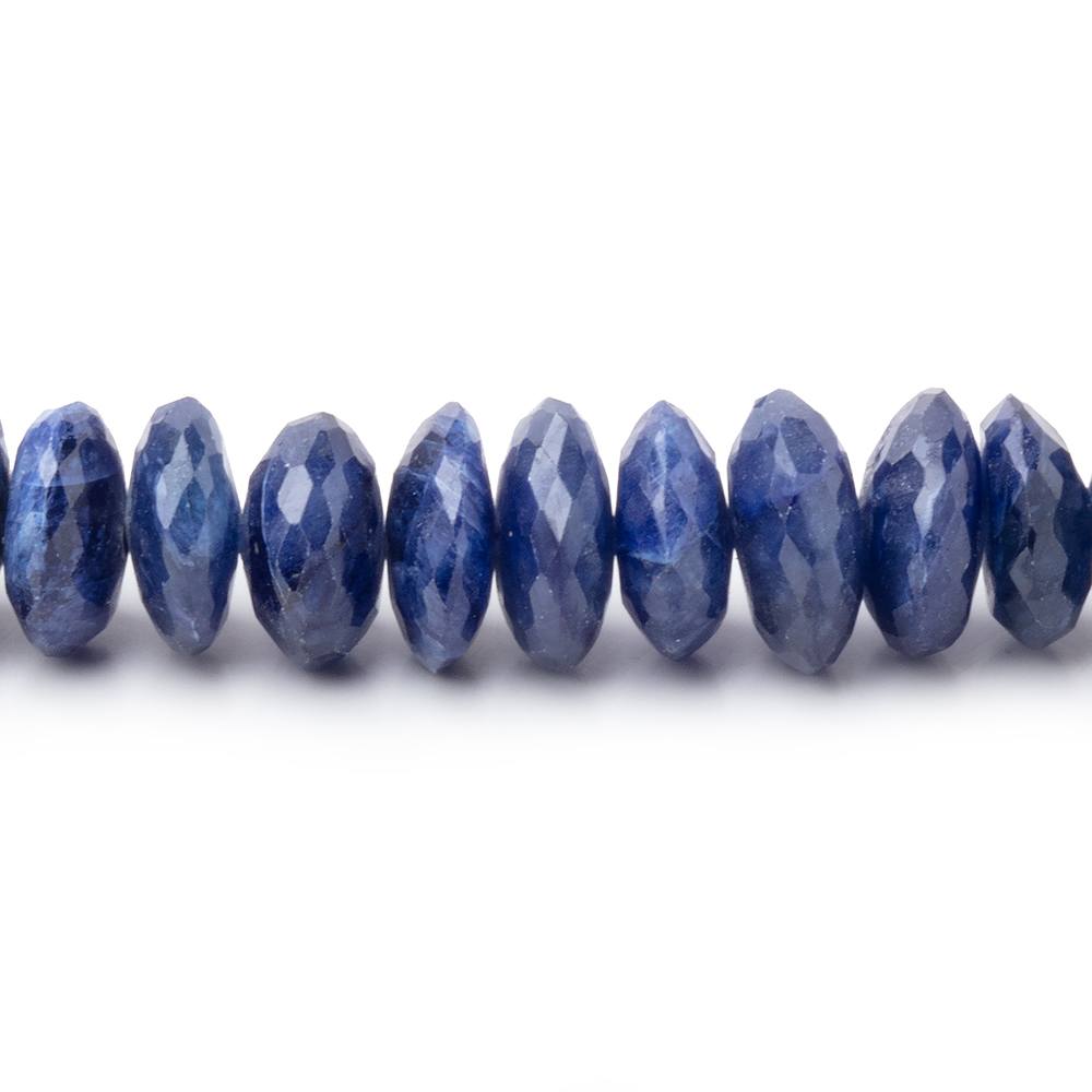 5-9mm Blue Sapphire German Faceted Rondelles 16 inch 133 Beads - Beadsofcambay.com