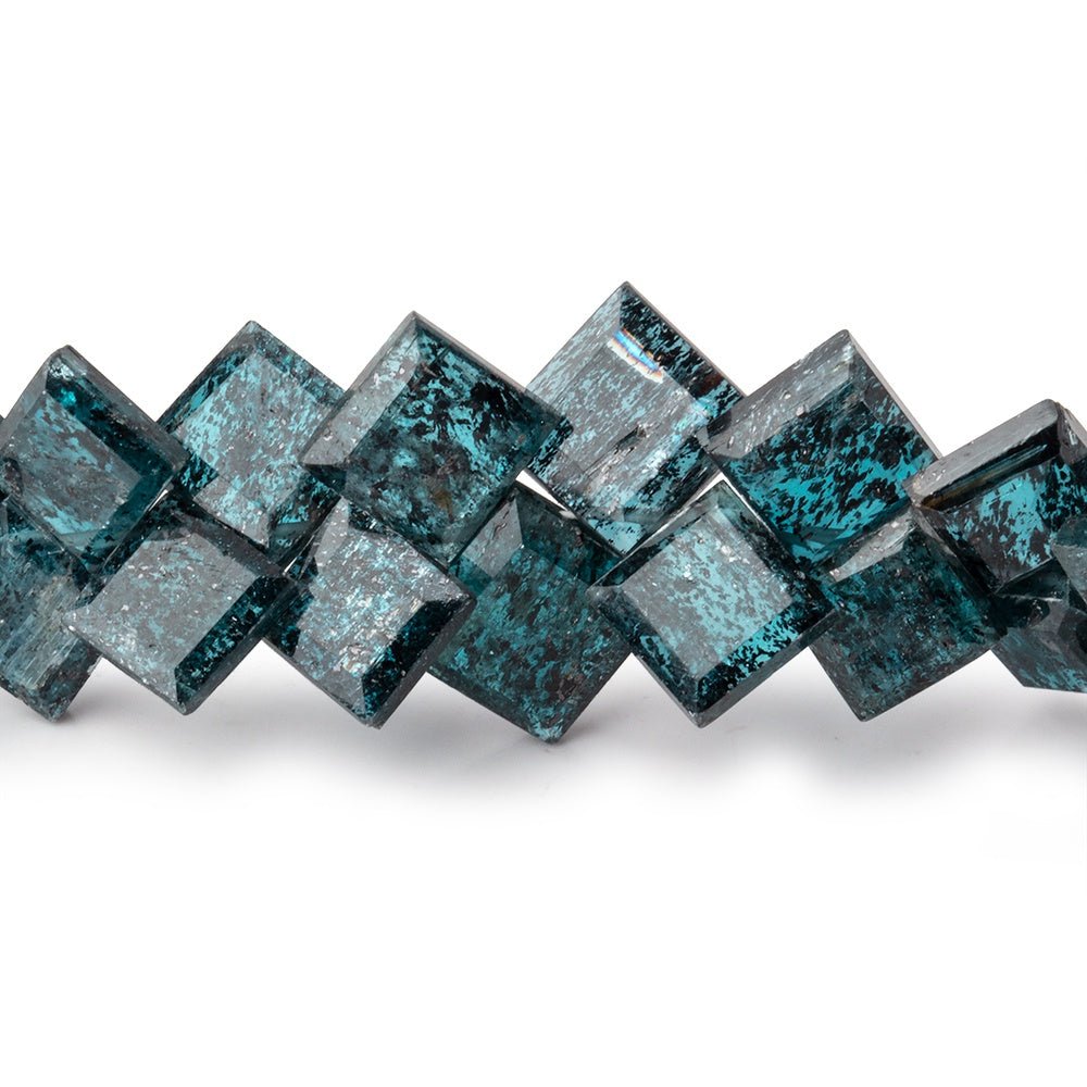 5-9mm Indigo Kyanite Bevel Cut Square Beads 7.5 inch 53 pieces - Beadsofcambay.com