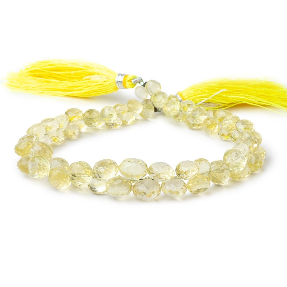 5-9mm Lemon Quartz Faceted Candy Kiss Beads 7.5 inch 60 pieces - Beadsofcambay.com