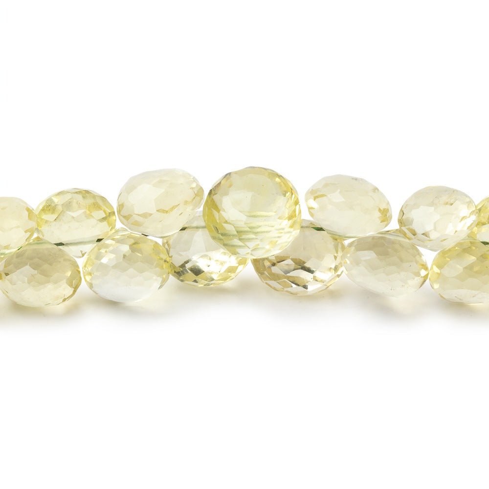 5-9mm Lemon Quartz Faceted Candy Kiss Beads 7.5 inch 60 pieces - Beadsofcambay.com