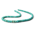 5-9mm Mongolian Turquoise faceted rondelle beads 18 inch 90 pieces AA - Beadsofcambay.com