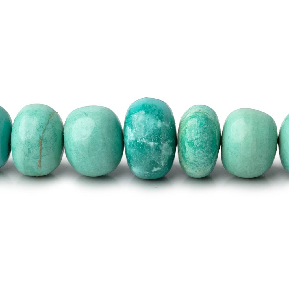 5 9mm Mongolian Turquoise plain rondelle beads 18 inch 100 pieces AA