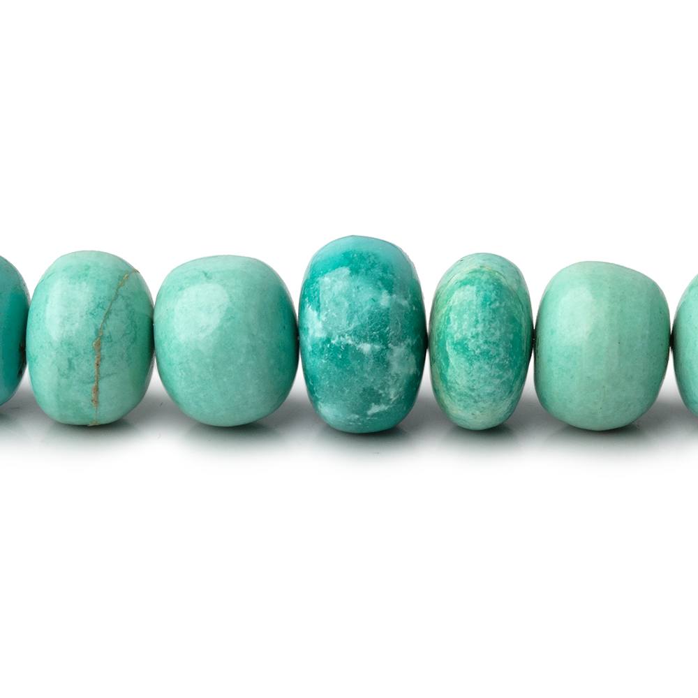 5-9mm Mongolian Turquoise plain rondelle beads 18 inch 100 pieces AA - Beadsofcambay.com