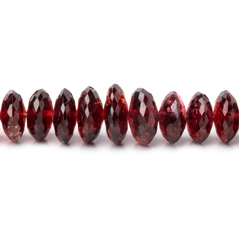 5-9mm Mozambique Garnet German Faceted Rondelle Beads 16 inch 133 pieces AA - Beadsofcambay.com