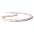 5-9mm Pink Peruvian Opal Plain Rondelle Beads 18 inch 114 pieces AAA - Beadsofcambay.com