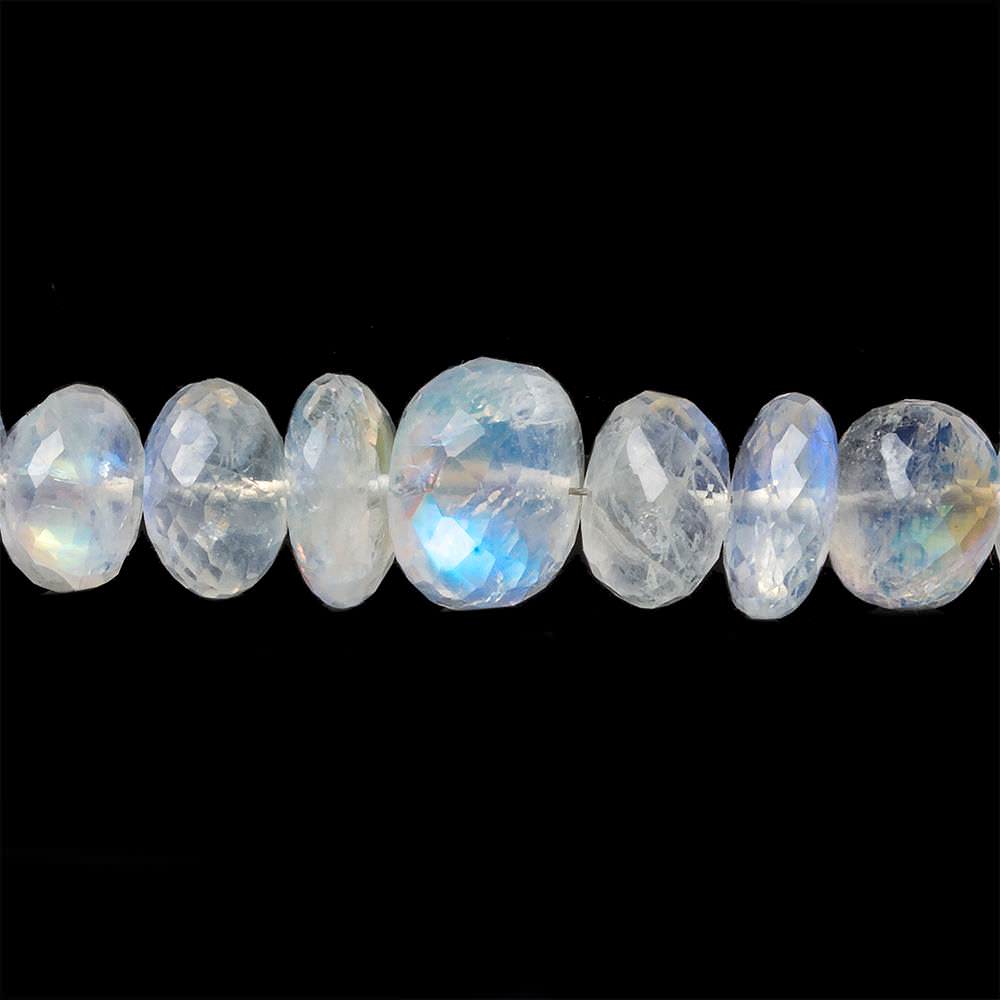 5-9mm Rainbow Moonstone Faceted Rondelle Beads 14 inch 94 pieces - Beadsofcambay.com