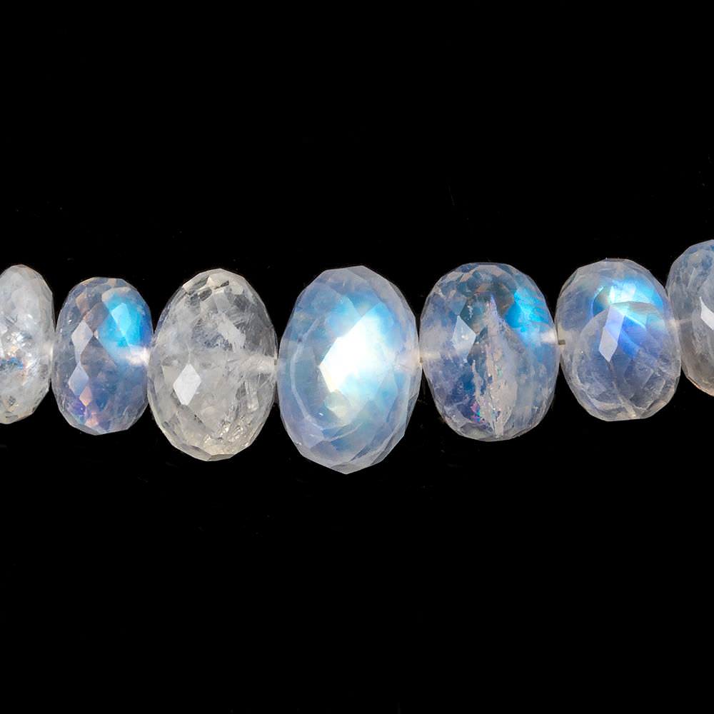5.5-9.5mm Rainbow Moonstone Faceted Rondelle Beads 18 inch 116 pieces - Beadsofcambay.com