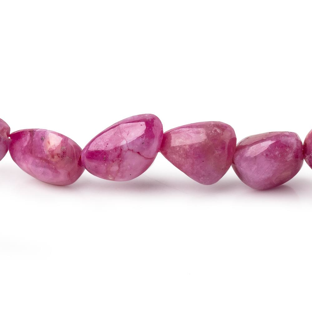5-9mm Ruby Plain Nugget Beads 16 inch 57 pieces - Beadsofcambay.com