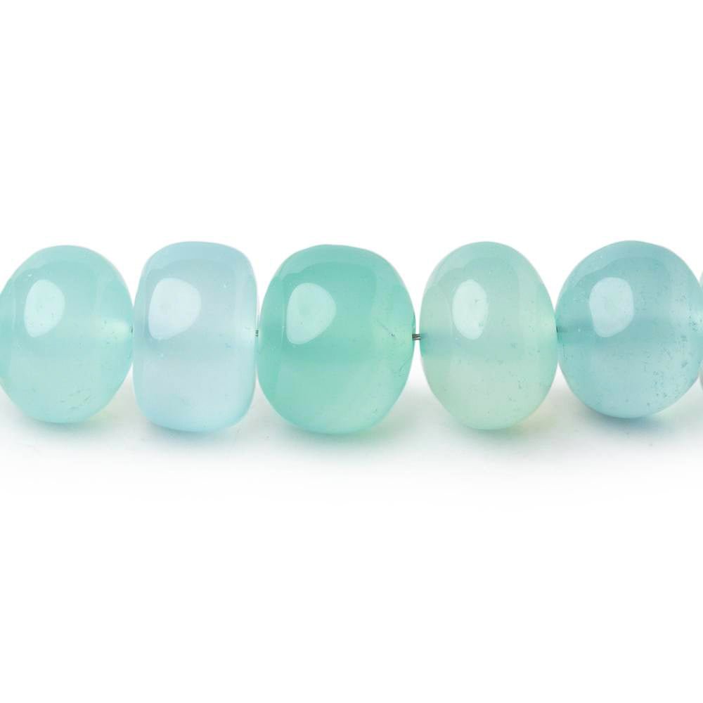 5-9mm Seafoam Blue Chalcedony Plain Rondelle Beads 16 inch 93 pieces - Beadsofcambay.com
