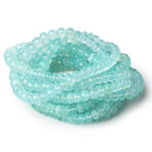5-9mm Seafoam Blue Chalcedony Plain Rondelle Beads 16 inch 93 pieces - Beadsofcambay.com