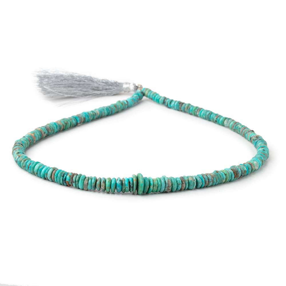 5-9mm Sleeping Beauty Turquoise Faceted Heshi Beads 16 inch 240 pieces AA - Beadsofcambay.com