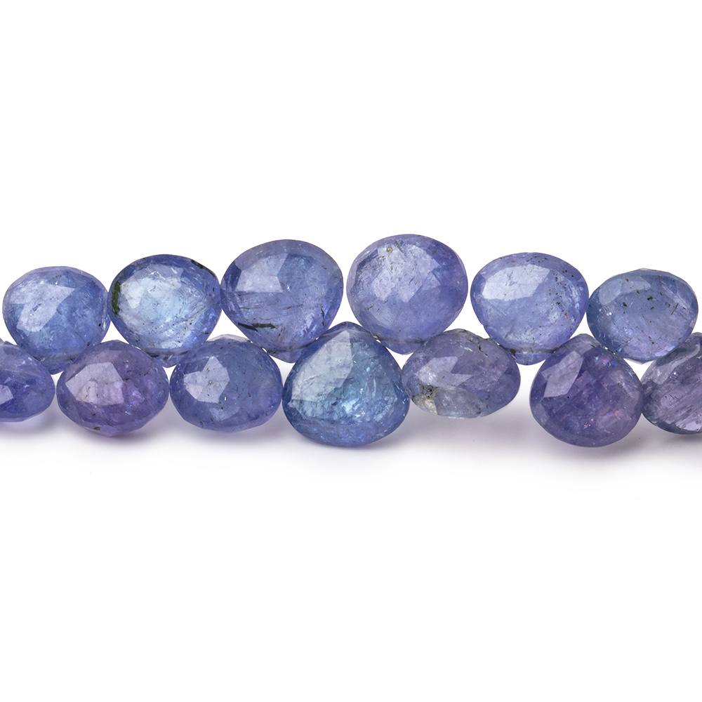 5-9mm Tanzanite Faceted Heart Beads 9 inch 62 pieces - Beadsofcambay.com