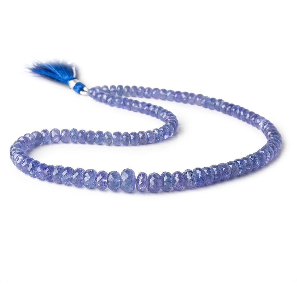 5-9mm Tanzanite Faceted Rondelles 17 inch 105 beads AA - Beadsofcambay.com