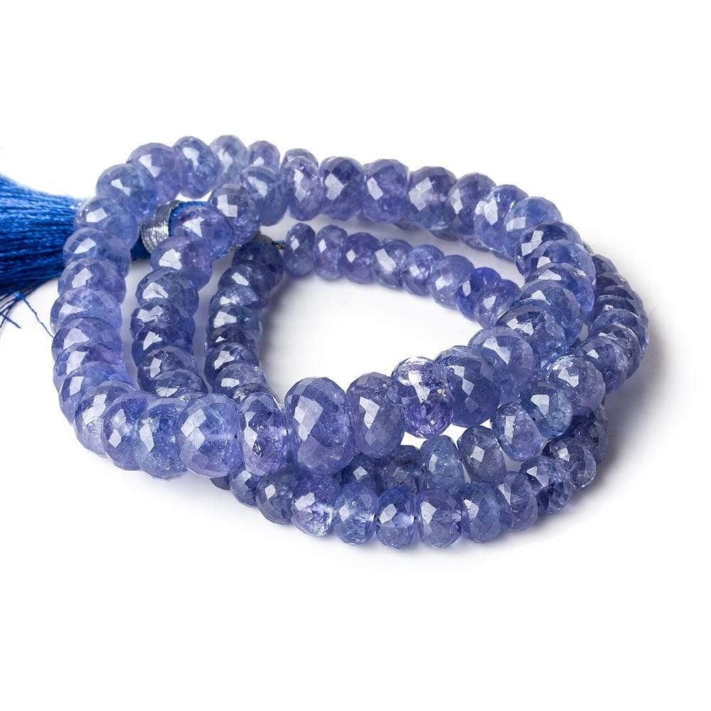 5-9mm Tanzanite Faceted Rondelles 17 inch 105 beads AA - Beadsofcambay.com