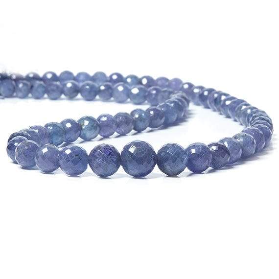 5-9mm Tanzanite faceted round Beads 16 inch 63 pieces - Beadsofcambay.com