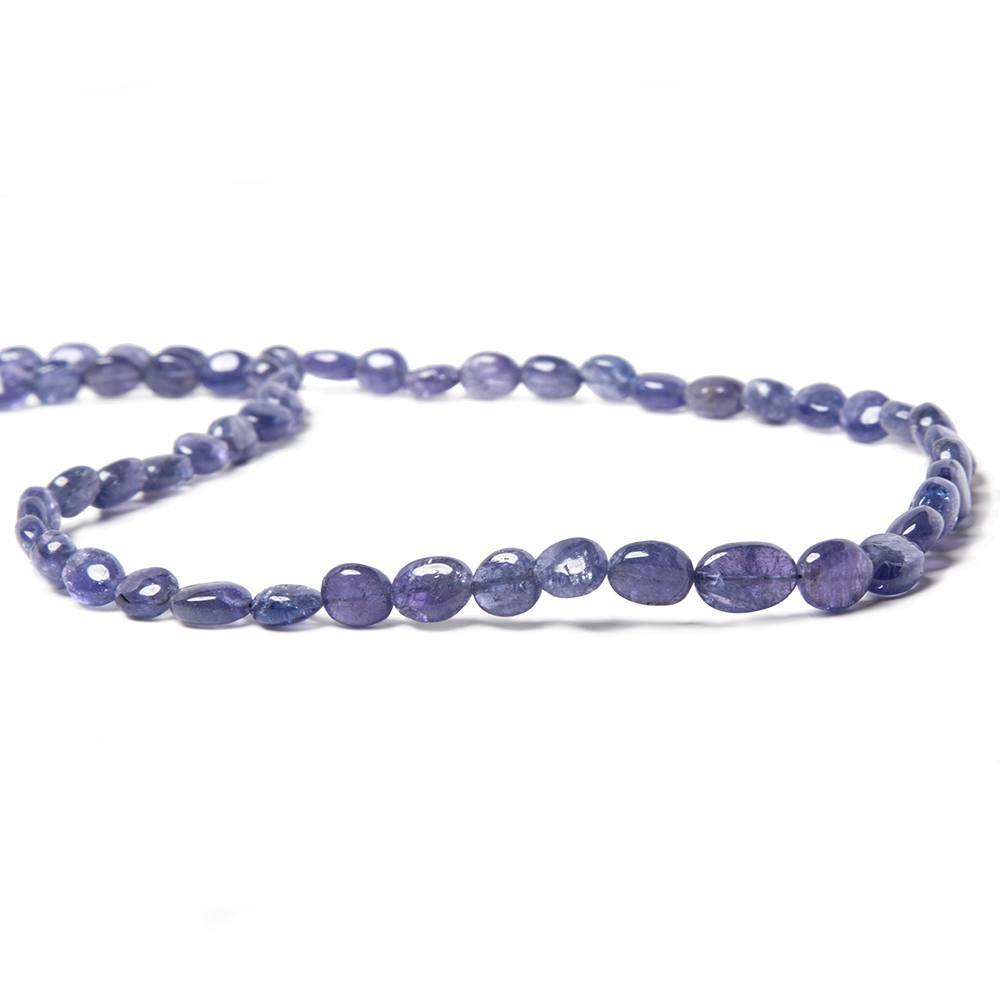 5-9mm Tanzanite Plain Oval Beads 16 inch 68 pieces - Beadsofcambay.com