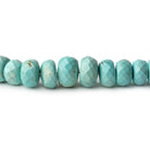 5-9mm Turquoise Faceted Rondelle beads 16 inch 109 pieces - Beadsofcambay.com
