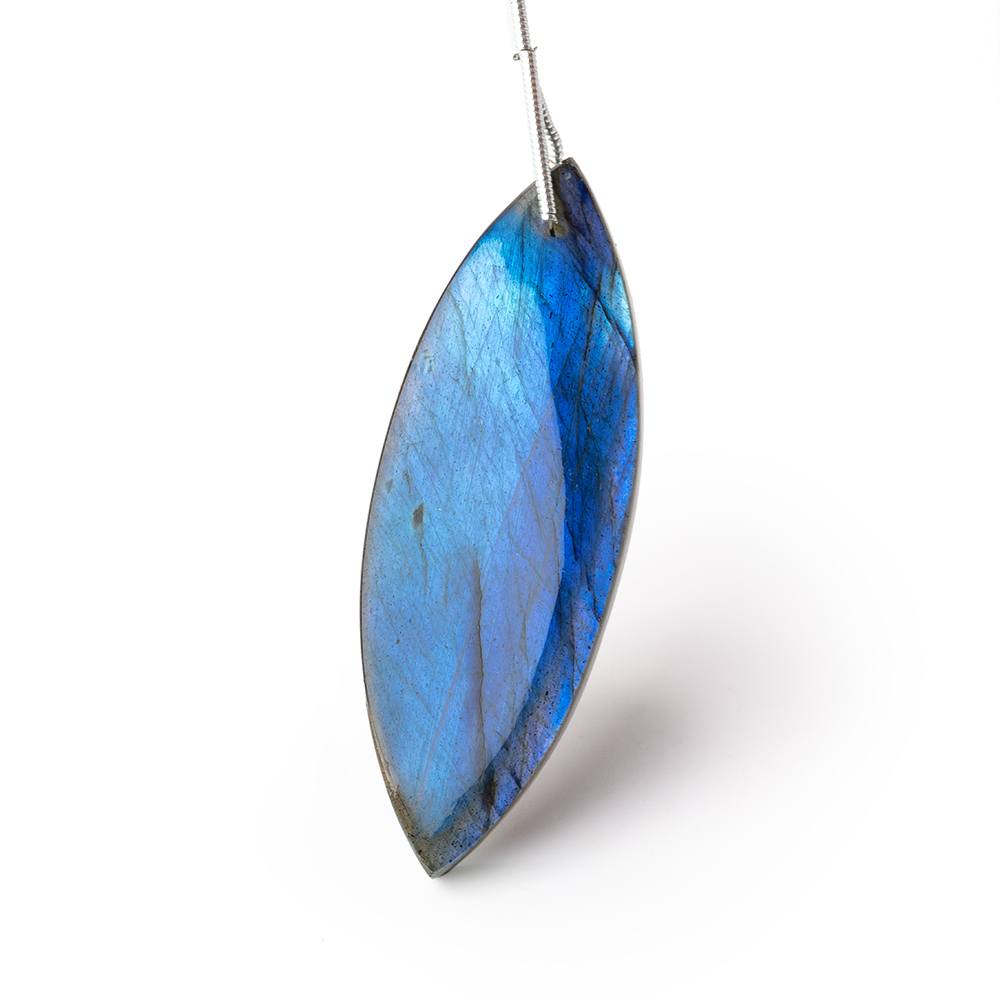 51.5x18x7mm Labradorite Plain Marquise Pendant 1 AAA Focal - Beadsofcambay.com