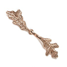 53x12mm Rose Gold plated Silver Hook & Eye Clasp Oak Leaves Design 1 pcs - Beadsofcambay.com