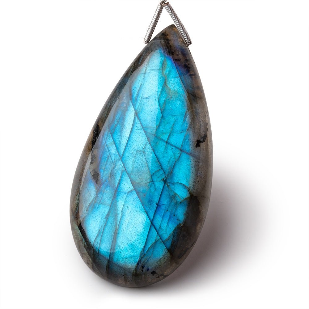 53x27x9mm Labradorite Plain Pear Pendant 1 AAA Focal - Beadsofcambay.com