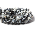 5.3x5-6.3x6mm Dendritic Opal Straight Drilled Faceted Trillion 7 inch 24 beads - Beadsofcambay.com