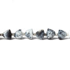 5.3x5-6.3x6mm Dendritic Opal Straight Drilled Faceted Trillion 7 inch 24 beads - Beadsofcambay.com