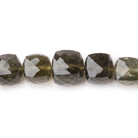 5.5-10.5mm Moss Aquamarine Faceted Cube Beads 8.5 inch 30 pieces - Beadsofcambay.com