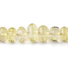 5.5-10mm Lemon Quartz Checkerboard Faceted Rondelles 16 inch 81 Beads AA - Beadsofcambay.com