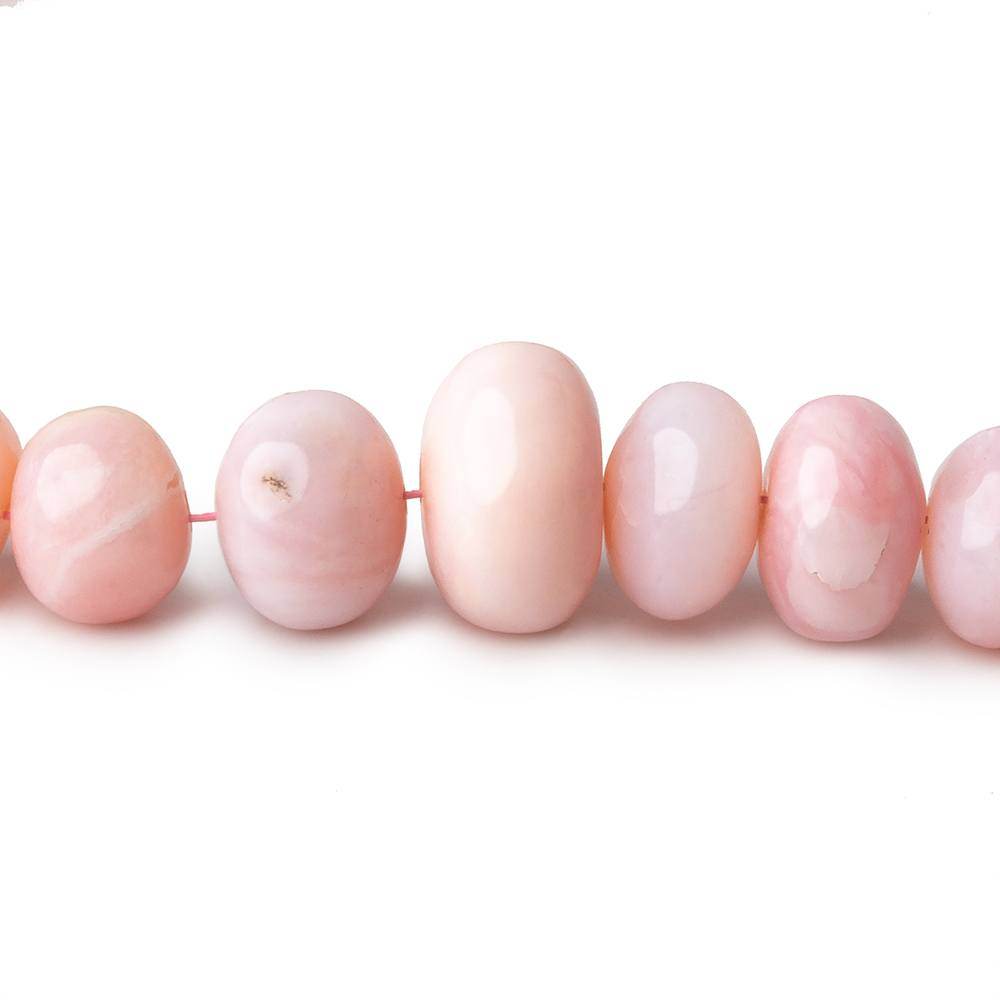 5.5-11mm Pink Peruvian Opal Plain Rondelle Beads 16 inch 88 pieces AAA - Beadsofcambay.com