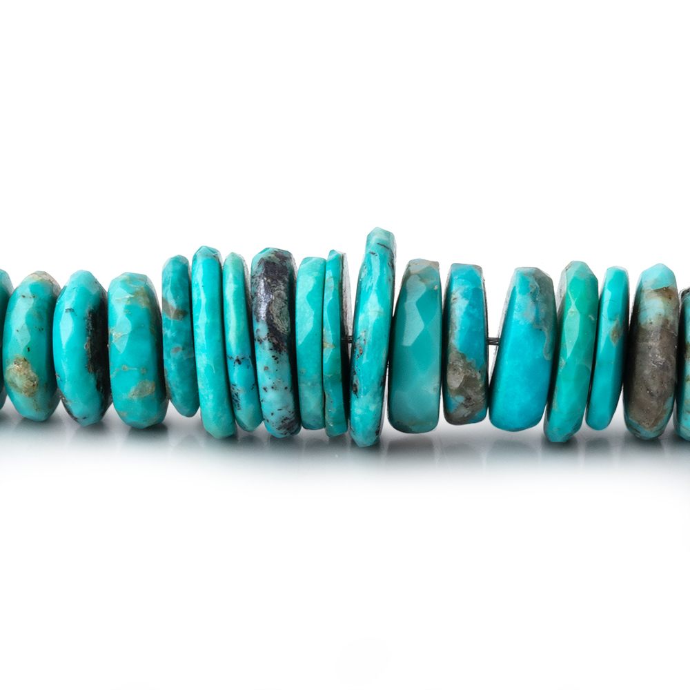 5.5-12.5mm Sleeping Beauty Turquoise Faceted Heshi Beads 16 inch 187 pieces AA - Beadsofcambay.com