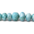 5.5-12mm Larimar plain rondelles 18 inch 105 beads AAA - Beadsofcambay.com