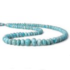 5.5-12mm Larimar plain rondelles 18 inch 105 beads AAA - Beadsofcambay.com