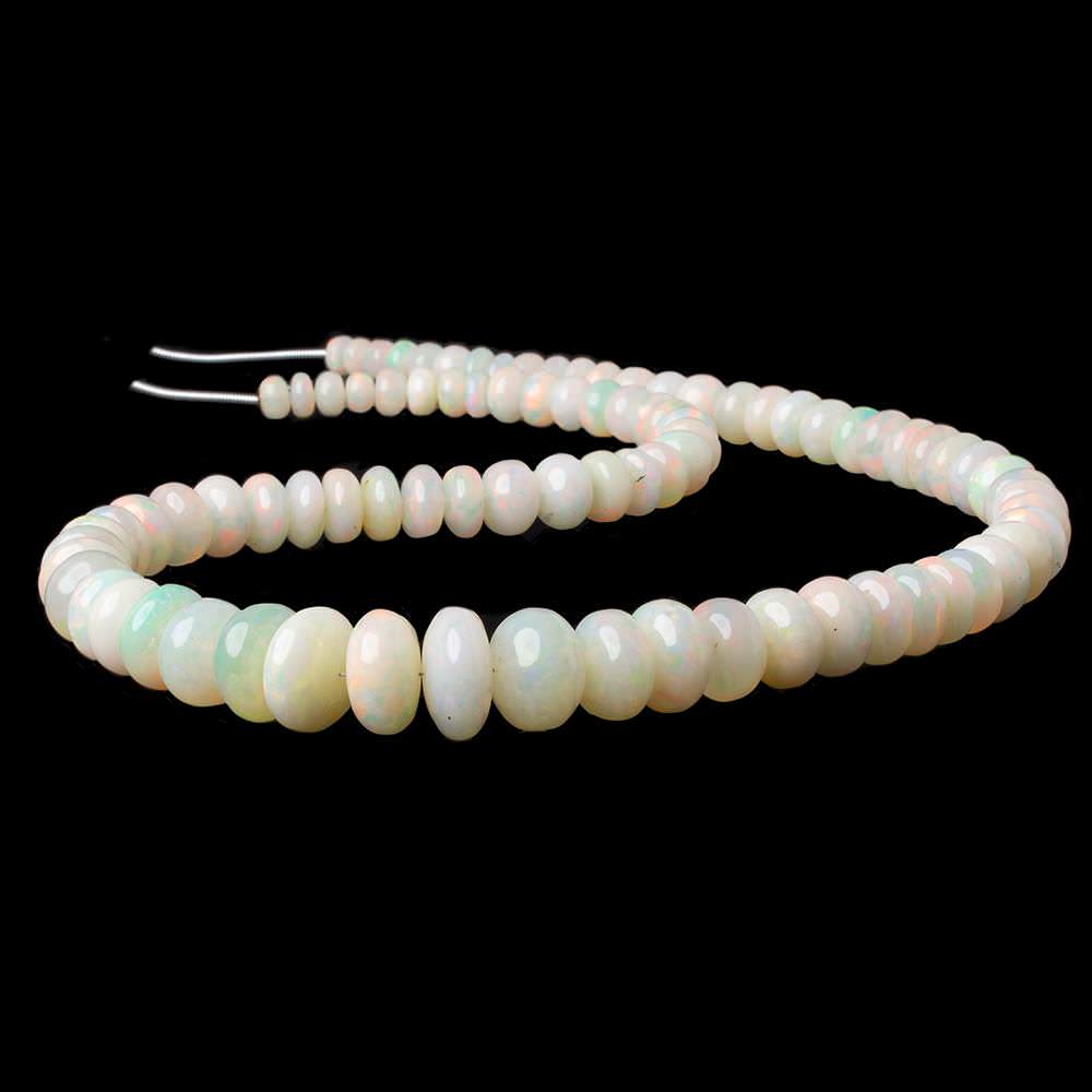 5.5-13.5mm Ethiopian Opal plain rondelle beads 18 inch 87 pieces AA - Beadsofcambay.com