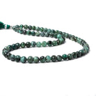 5.5-6.5mm Brazilian Emerald Faceted Round Beads 15 inch 71 pieces - Beadsofcambay.com
