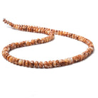 5.5-6.5mm Dark Orange & Brown Fire Opal plain rondelles 17 inch 118 beads - Beadsofcambay.com